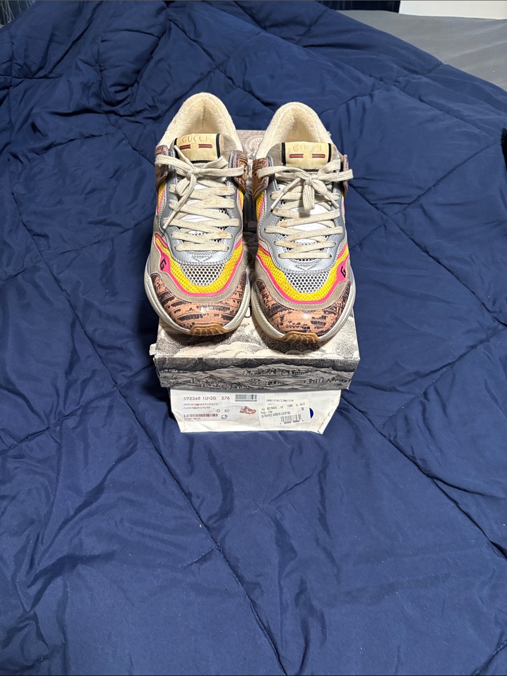 Gucci Multi-Accent Beige, Pink & Yellow Women’s Sneakers